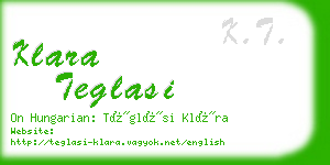 klara teglasi business card